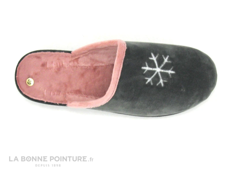 Lollans FJB 5024 - Pantoufle Mule Femme Gris Rose – Image 3