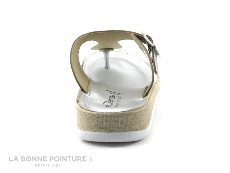 Agora Argento - Tong Femme Reglable Cuir Argent – Image 4