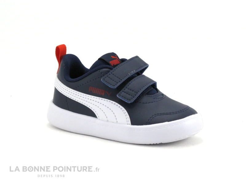 Puma COURTFLEX Bleu Marine - Basket Enfant Avec Scratches – Image 5