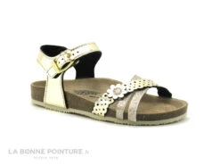 Biomodex 803 Platino - Sandale Or Fille Avec Paillettes