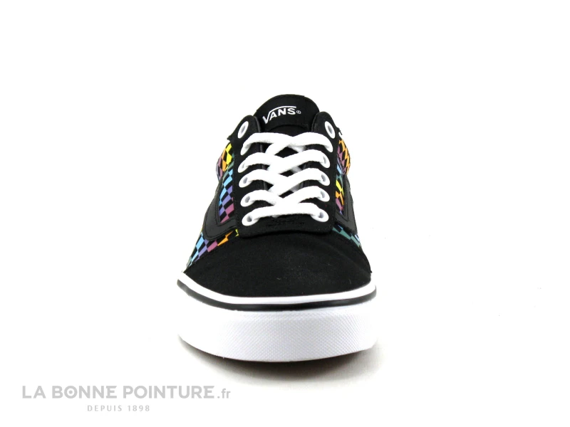 Vans WARD Rainbow Mini Check Noir - Basket Toile – Image 2