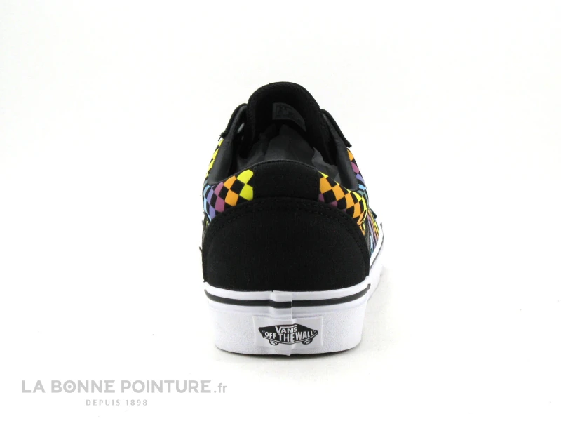 Vans WARD Rainbow Mini Check Noir - Basket Toile – Image 4