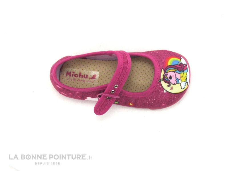 Michu Shoes 2571 Rose Fuchsia - Licorne - Chausson Ballerine Fille – Image 3