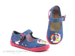 Michu Shoes 2571 Jean - Pantoufle Ballerine BEBE Fille