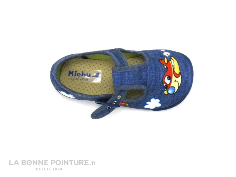Michu Shoes 2573 Jean - Chausson Toile BEBE GARCON – Image 3