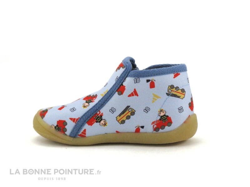 Bellamy NINO Pompier Ciel - Chausson Montant BEBE – Image 3