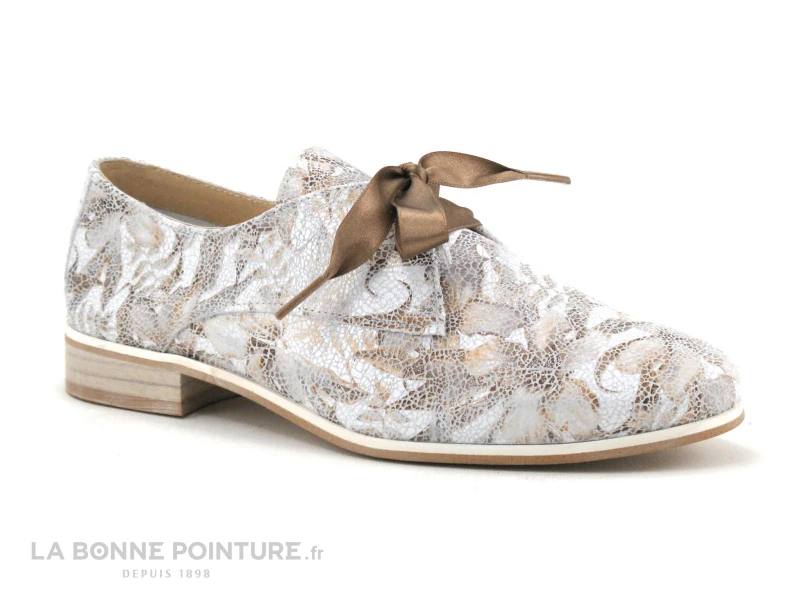 Folies Romero Blanc Beige - Lacet Ruban - Derbi Femme – Image 5