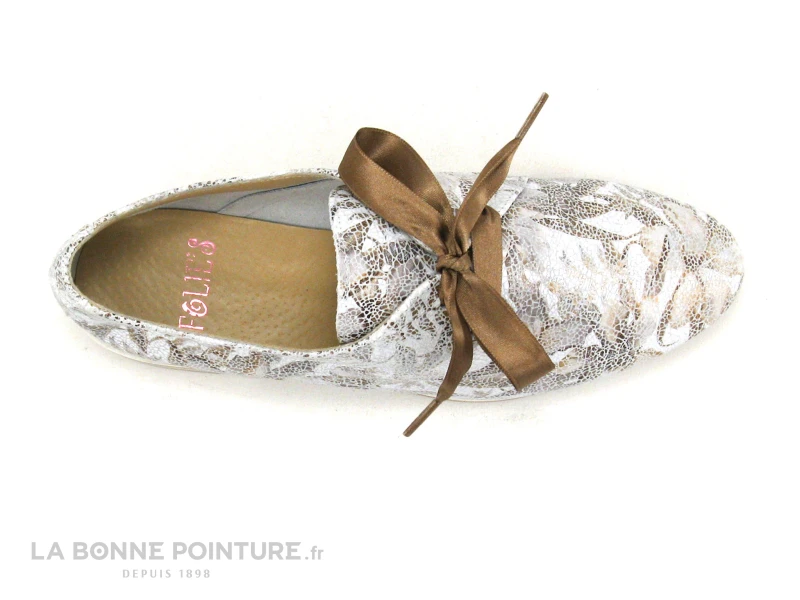 Folies Romero Blanc Beige - Lacet Ruban - Derbi Femme – Image 6