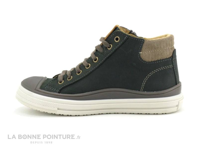 Bopy VELVET Vert - Basket Montante GARCON Cuir Vert – Image 4