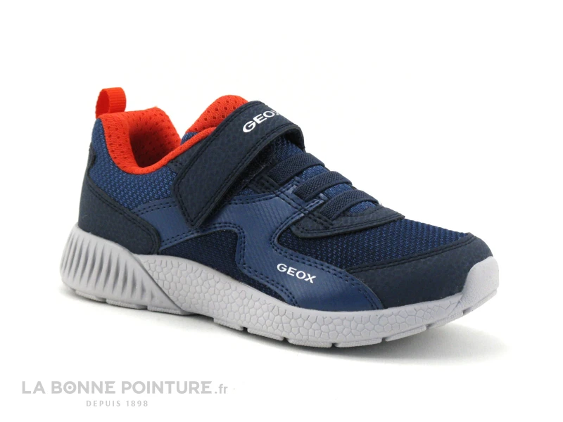Geox SVETH Navy Red - J166PA - Basket GARCON Elastique Et Scratch – Image 5