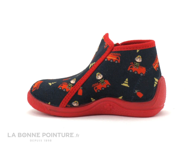 Bellamy MAJOR Pompier Marine - Pantoufle Montante BEBE – Image 2