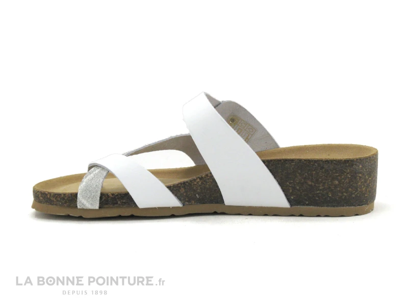 Bionatura 12A456 Blanc Multi - Tong Femme Semelle Compensee – Image 3