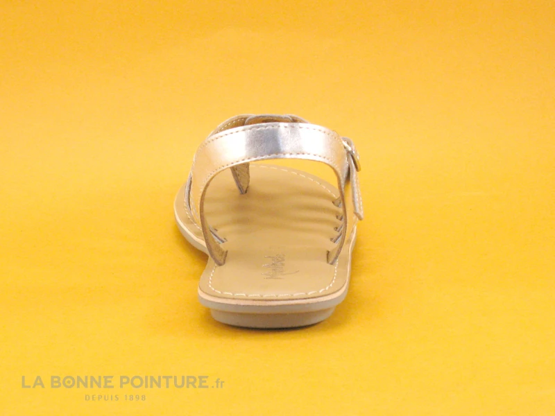 Minibel LOTUS Silver - Sandale Spartiate Fille Cuir Argent – Image 4