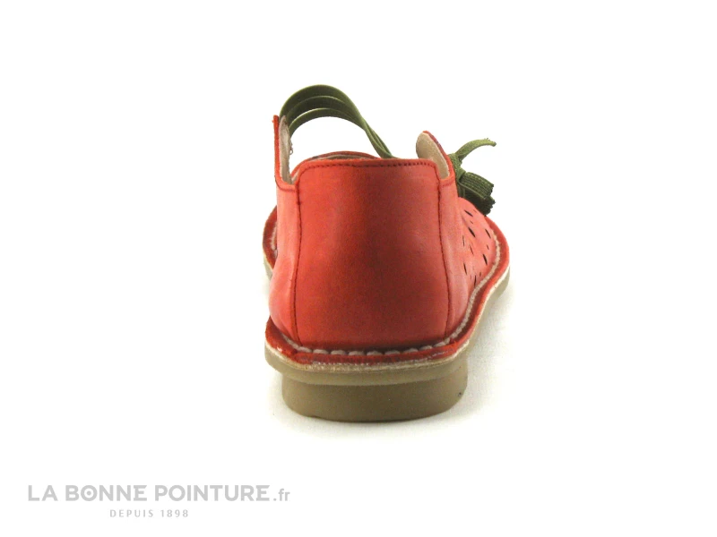 Alce Shoes 9055 Rouge - Ballerine Avec Elastiques Kaki – Image 4