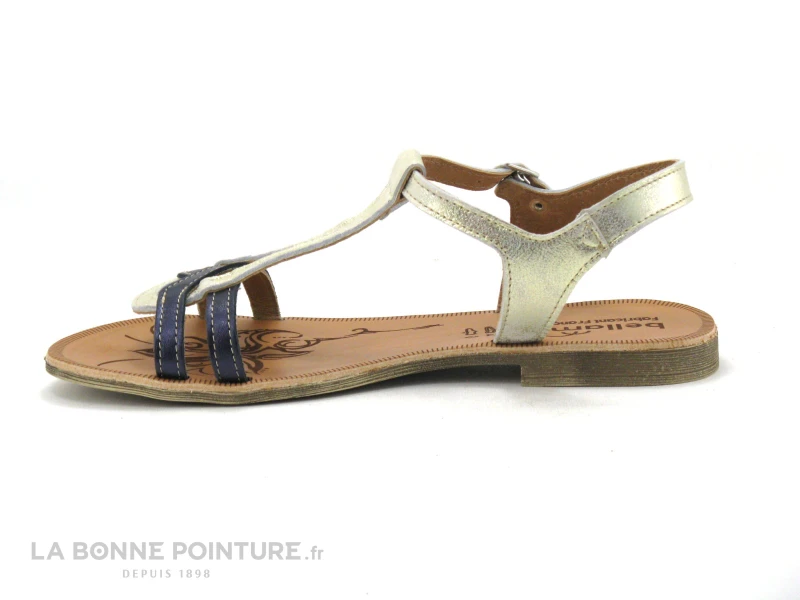 Bellamy TILOU Or Marine - Sandale Cuir Fille – Image 3
