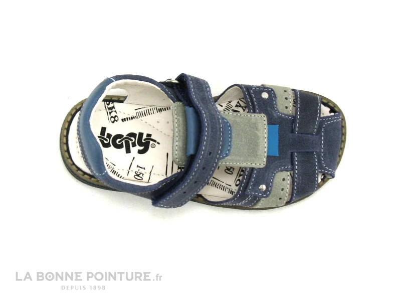 Bopy ELVIS - Bleu Marine - Gris - Sandale Velcro GARCON – Image 6
