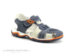 Bopy EPAUL Bleu Marine - Orange - Nu-pieds GARCON