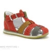 Bopy ZIGOTO Rouge - Beige - Gris - Sandale BEBE GARCON