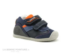 Biomecanics 211142A Bleu Marine Orange - Chaussure Premiers Pas