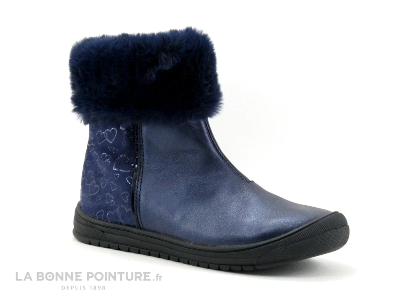 Bopy SALIFA Bleu Marine - Fourrure - Bottine Fille – Image 5