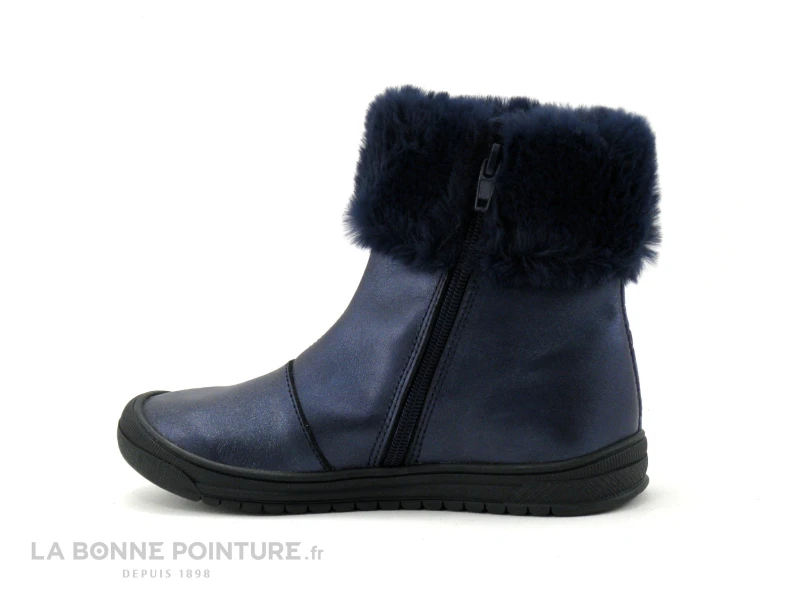 Bopy SALIFA Bleu Marine - Fourrure - Bottine Fille – Image 3