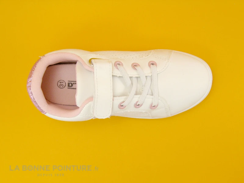 DT New York B147810 White Pink - Basket Fille Blanche Et Rose – Image 4