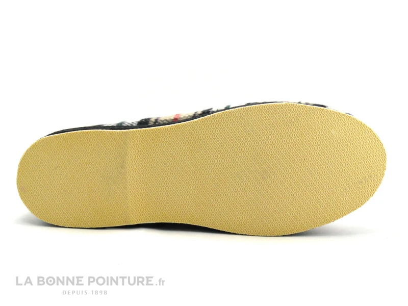 Semelflex CALOMUST Beige Ecossais - Charentaise Homme Interieur Laine – Image 5