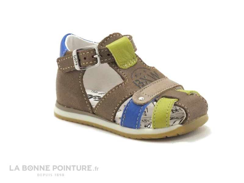 Bopy Zavapa Marron Vert Bleu Sandale BEBE