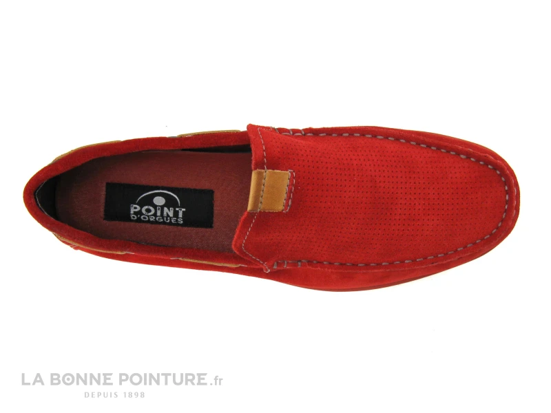 Point D Orgues POMOU Rouge - Mocassin Souple Homme – Image 4