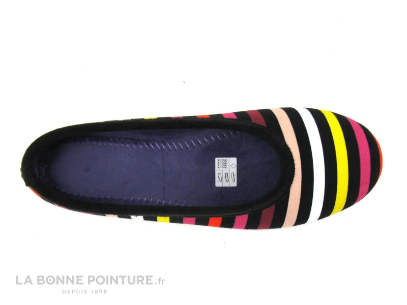 Maison Espadrille 6193 SONIA - Ballerine Velours Raye Multicolore – Image 3