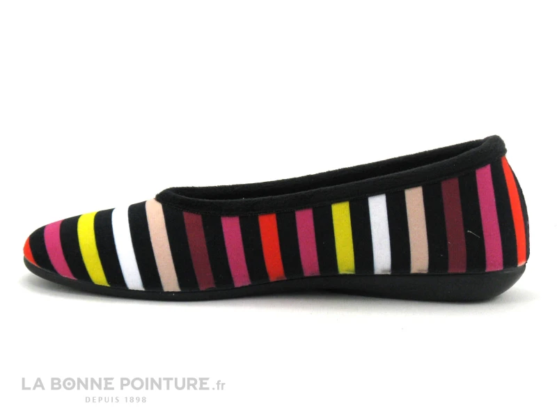 Maison Espadrille 6193 SONIA - Ballerine Velours Raye Multicolore – Image 2