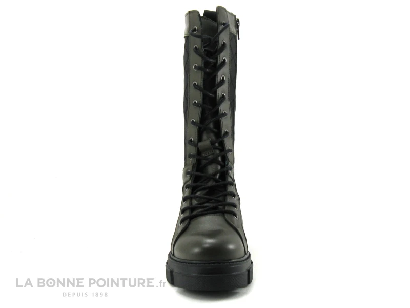 GoodStep 3625-D07 Kaki - Noir Matelasse - Bottine Lacet Femme – Image 2