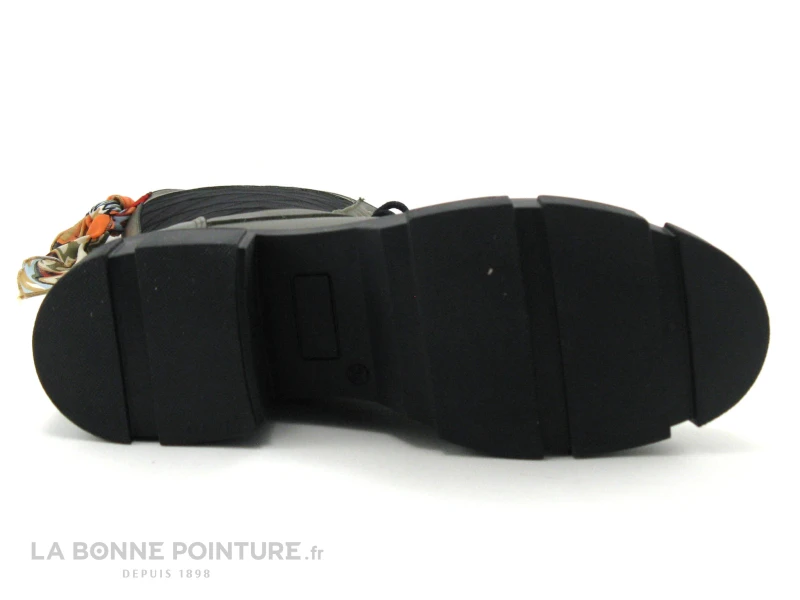 GoodStep 3625-D07 Kaki - Noir Matelasse - Bottine Lacet Femme – Image 7