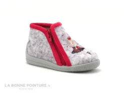 Bellamy VANOU Danseuse Gris - Pantoufle Fille Avec Zip