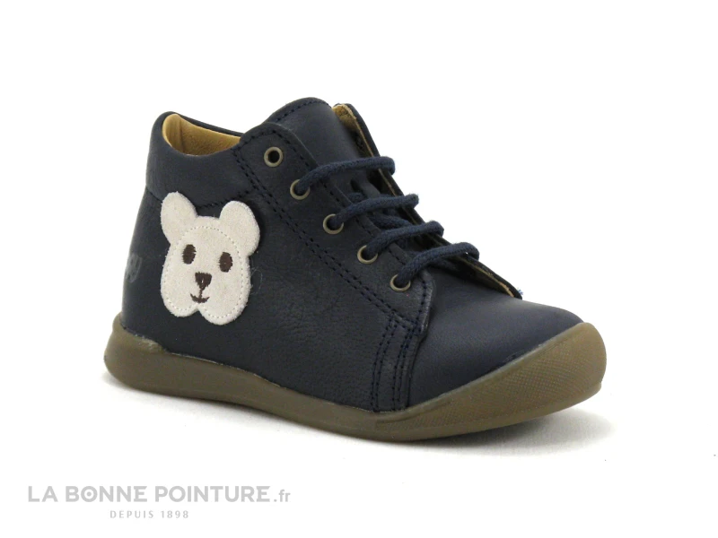 Bopy UNOZIP Marine - Ourson - Chaussure Montante BEBE Avec Zip – Image 5