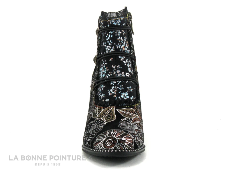 Laura Vita ALCBANEO 130F Cerise - Boots Femme Noire - Rouge Talon Haut – Image 2