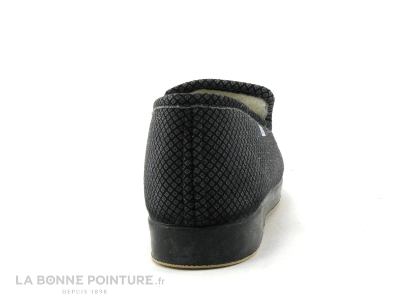 Ouf CANAL Gris Noir - Charentaise Homme Intérieur Laine – Image 3