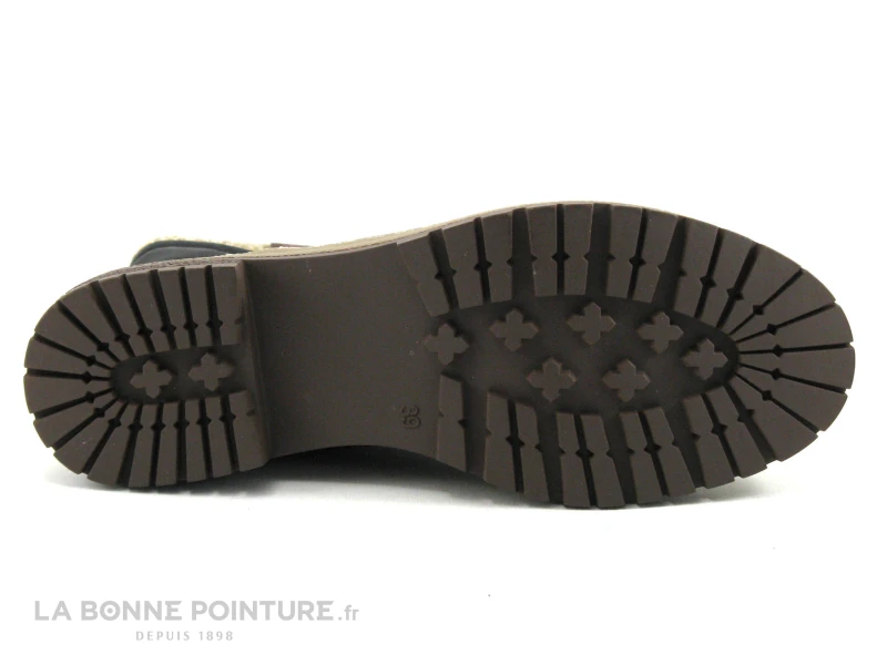 B Et M Banana Moon - REBUS Noir - Bottine Femme - Lainage Beige – Image 7