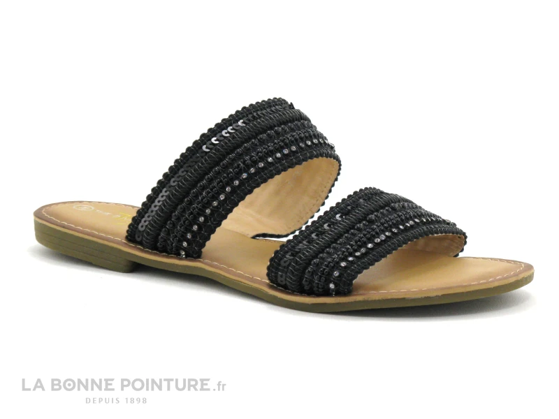 The Divine Factory TDF3239 - Noir - Perles - Mule Plate