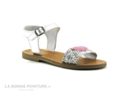 Wipop ROUGEIR Argent - Glitter - Sandale Brillante Fille