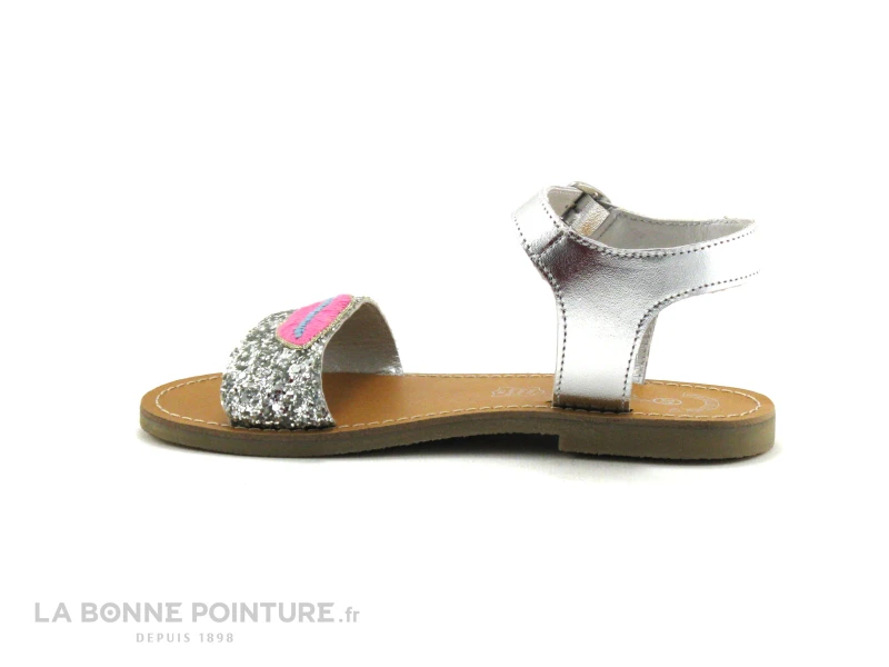 Wipop ROUGEIR Argent - Glitter - Sandale Brillante Fille – Image 2