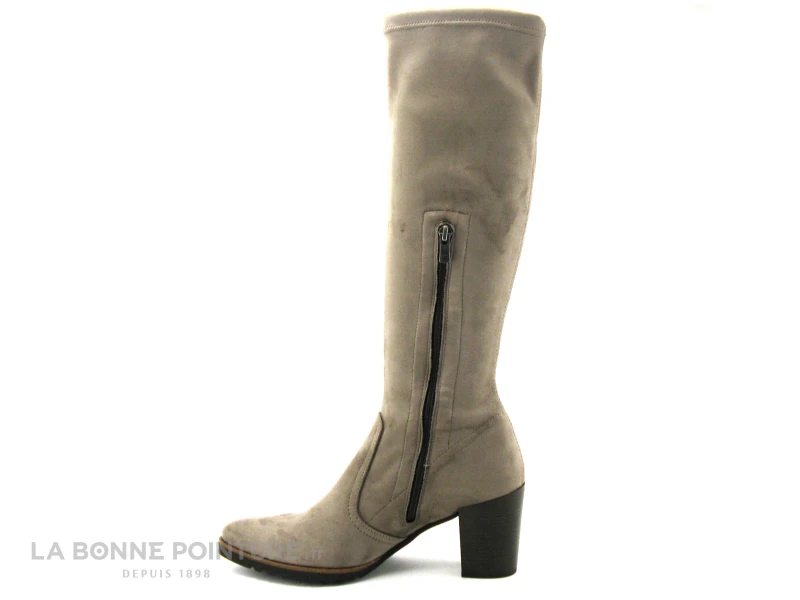 Dorking D7890 THAIS - Stretch Taupe - Botte Femme Talon Haut – Image 3