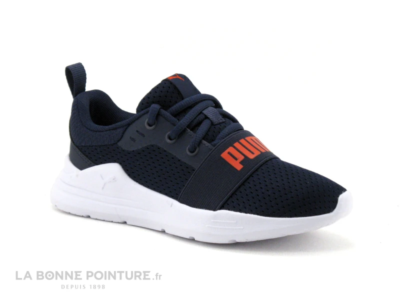 Puma WIRED RUN Kids - Basket Sport Enfant Bleu Marine Et Rouge – Image 5