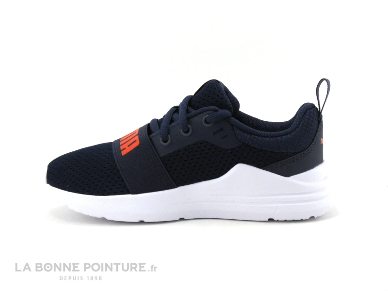 Puma WIRED RUN Kids - Basket Sport Enfant Bleu Marine Et Rouge – Image 3