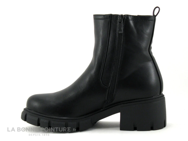 The Divine Factory MR4556 - Noir - Bottine Semelle Epaisse Femme – Image 3