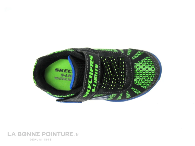 Skechers Light ILLUMI Black Blue Lime - 401520N - Basket Led – Image 6