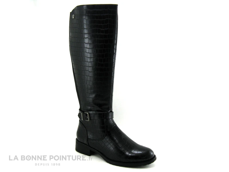 LPB ARINA Noir Croco - Botte Femme CH04BT009