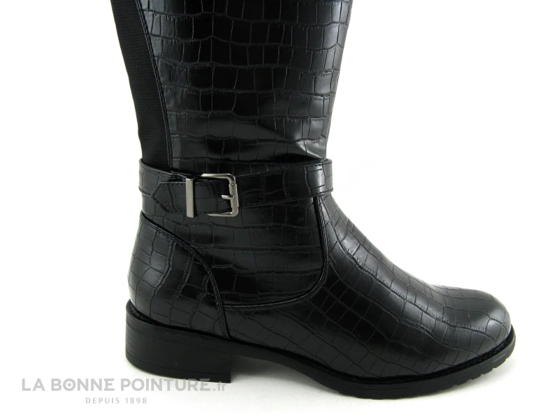 LPB ARINA Noir Croco - Botte Femme CH04BT009 – Image 6