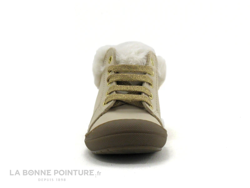 Bopy JULIE Creme - Boots Premiers Pas Fille Beiges - Col Fourrure – Image 2