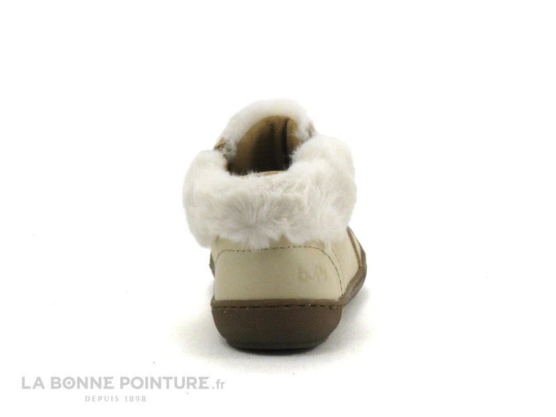 Bopy JULIE Creme - Boots Premiers Pas Fille Beiges - Col Fourrure – Image 3